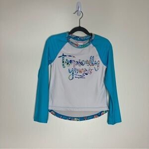 Tommy Bahama girls Tropically Yours long sleeve swim top rash guard 8